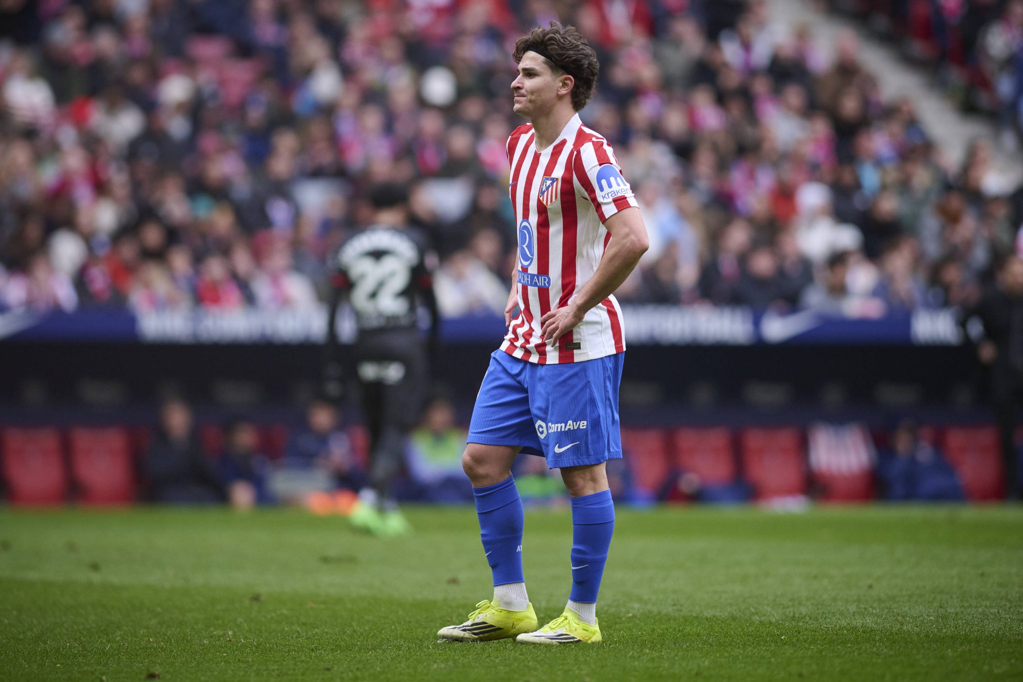 Juli&aacute;n &Aacute;lvarez em atua&ccedil;&atilde;o pelo Atl&eacute;tico de Madrid (Foto: Imago)