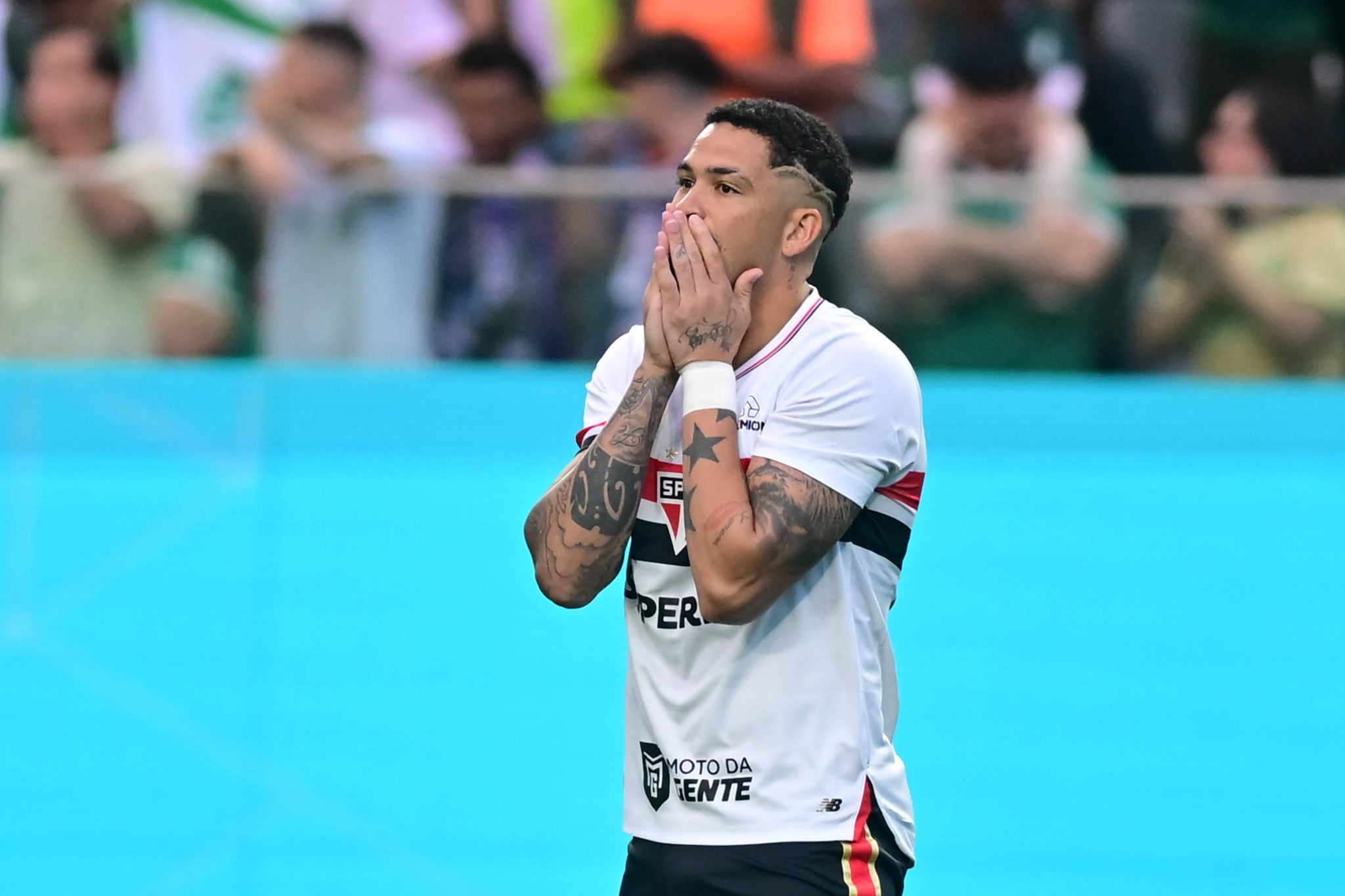 Luciano se lamenta durante Palmeiras x S&atilde;o Paulo