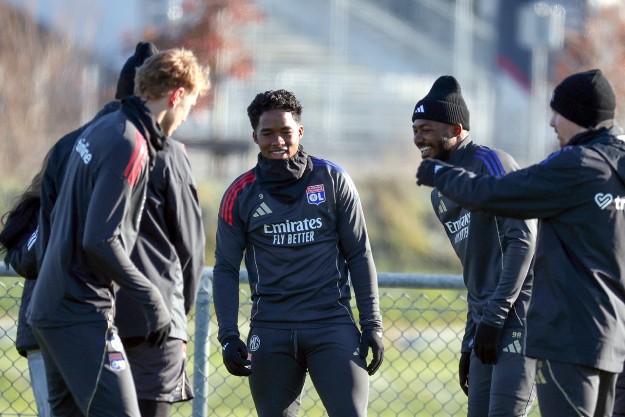 Endrick em treino do Lyon