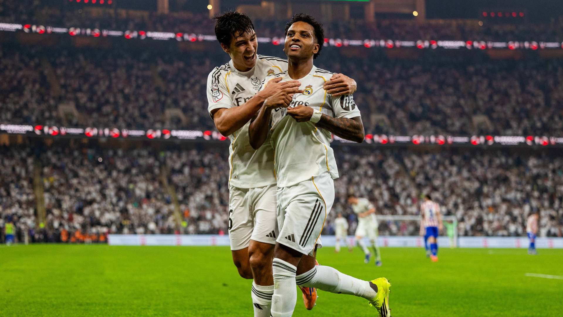 Rodrygo comemora seu gol pelo Real Madrid