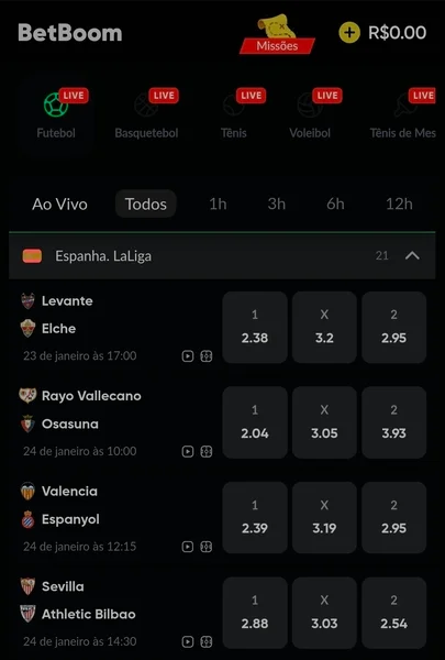 Captura de tela da p&aacute;gina com jogos que possuem streaming dispon&iacute;vel na Betboom