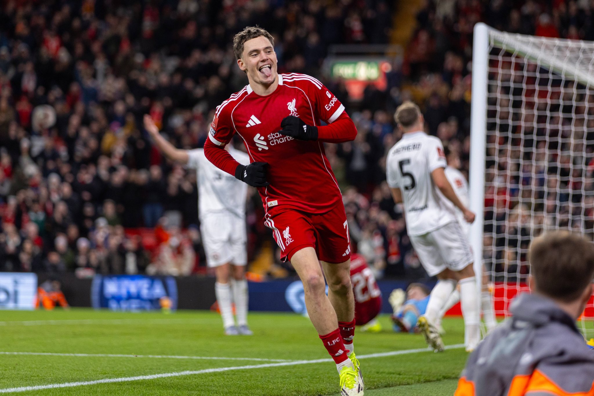 Florian Wirtz comemora gol pelo Liverpool (Foto: Imago)