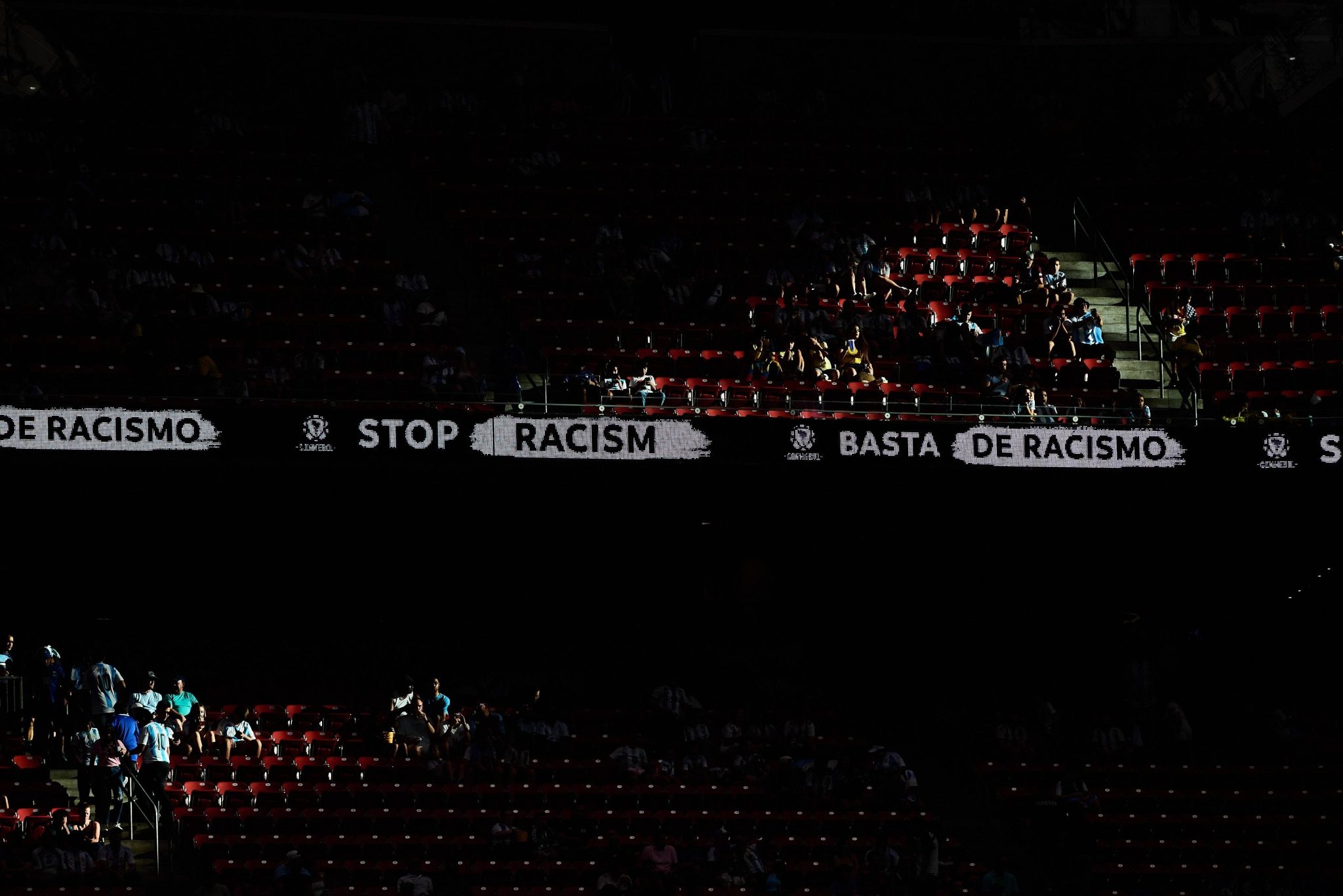 RECORD DATE NOT STATED Copa America USA 2024 Argentina (4p) 1-1 (2p) Ecuador Quarterfinals Detail of Stop Racism during