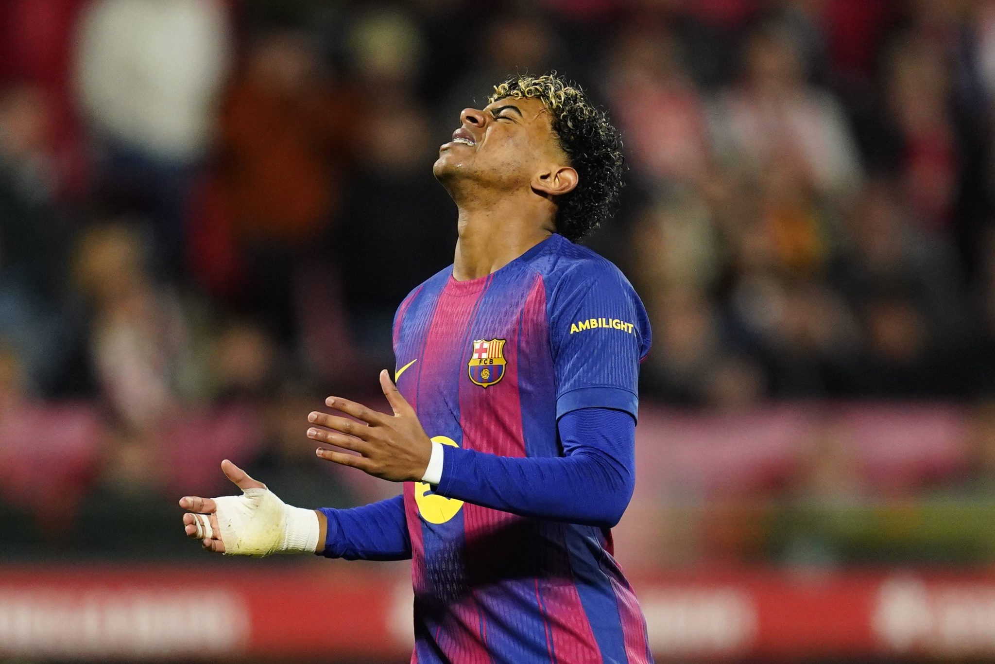 Lamine Yamal perdeu p&ecirc;nalti em Girona x Barcelona