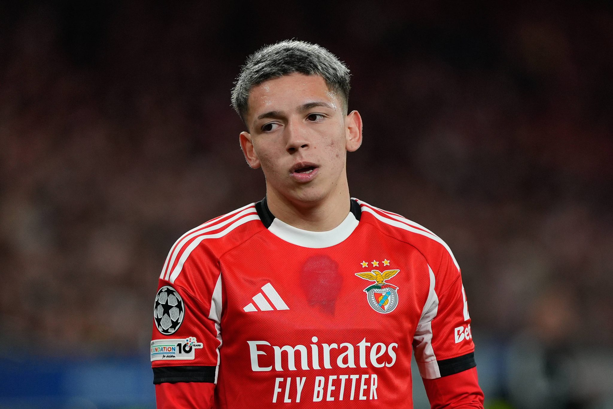 Prestianni foi acusado de racismo por Vin&iacute;cius J&uacute;nior