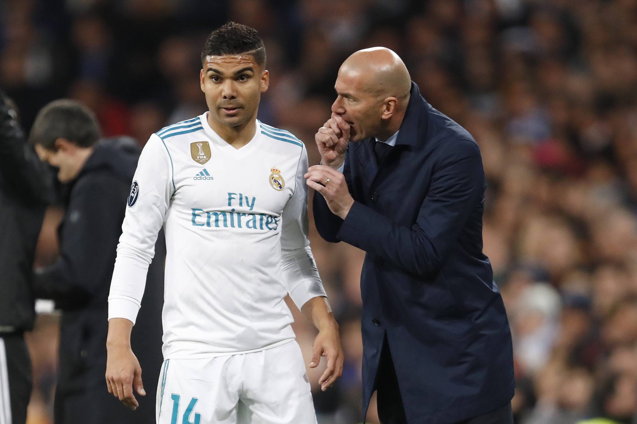 Casemiro e Zidane no Real Madrid