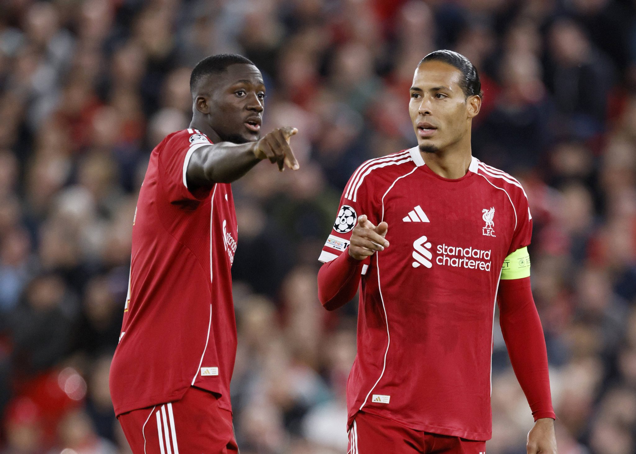 Virgil Van Dijk e Ibrahima Konat&eacute; no Liverpool (Foto: Imago)