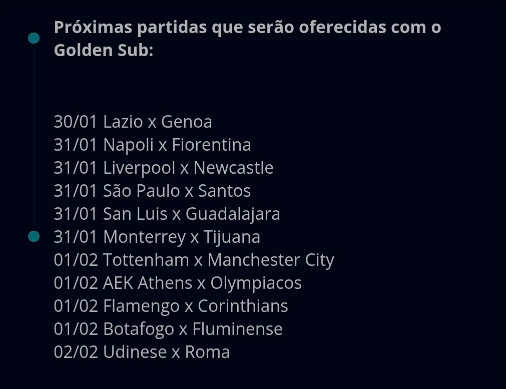 Captura de tela com os jogos eleg&iacute;veis com o Substitui&ccedil;&atilde;o Segura na Novibet