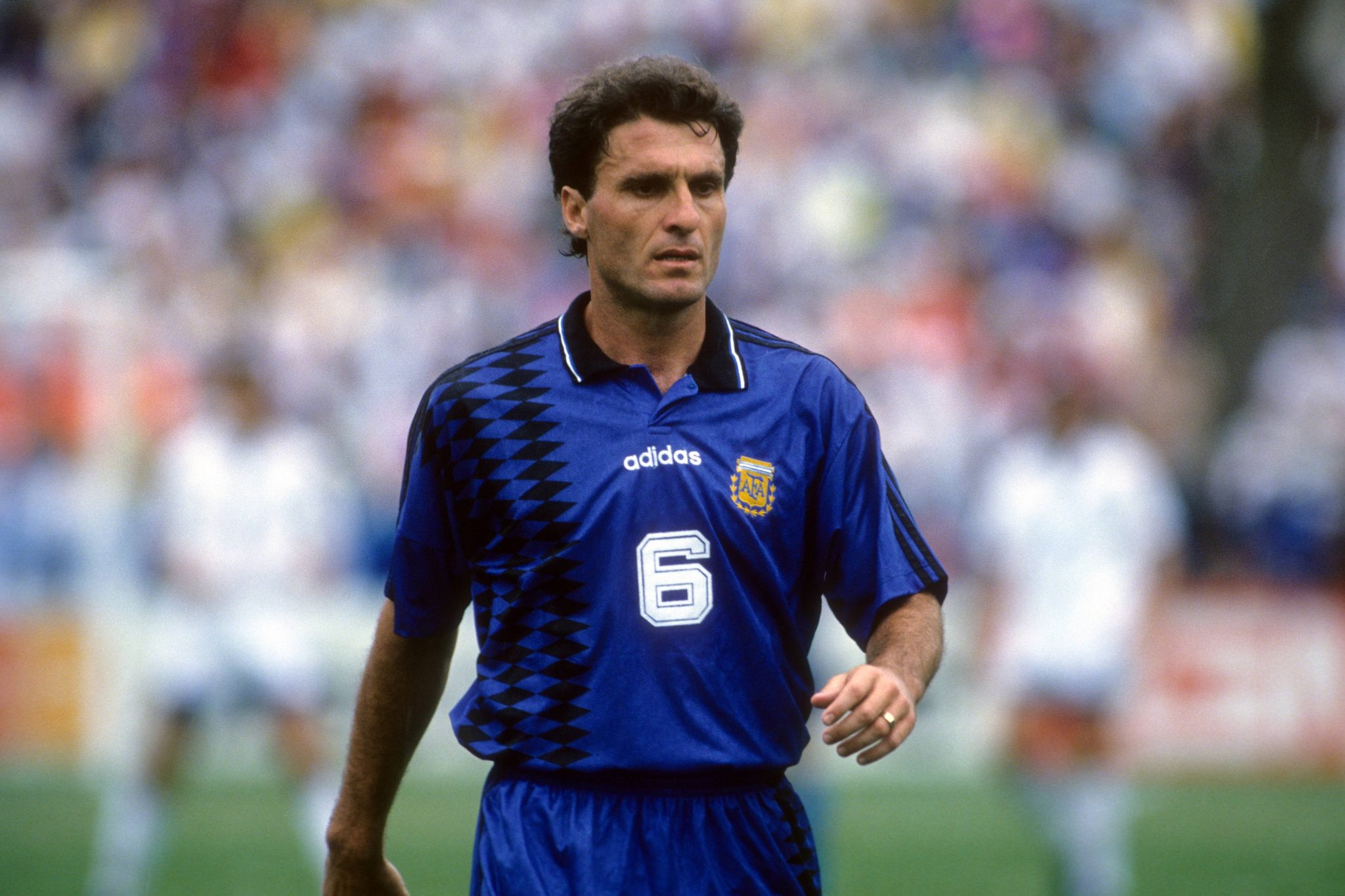 &Oacute;scar Ruggeri pela sele&ccedil;&atilde;o argentina em 1994 (Foto: Imago)