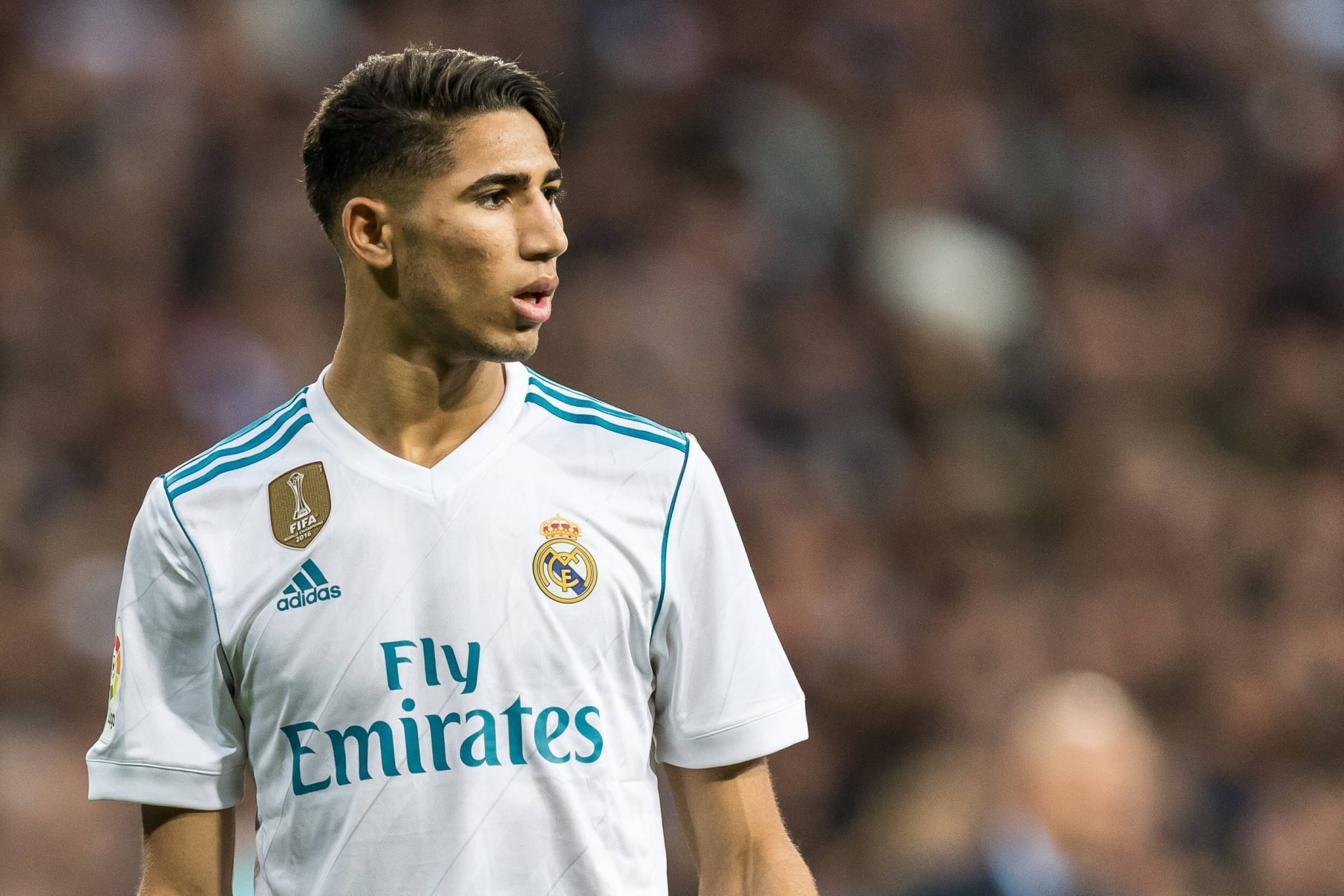 Achraf Hakimi na &eacute;poca de Real Madrid