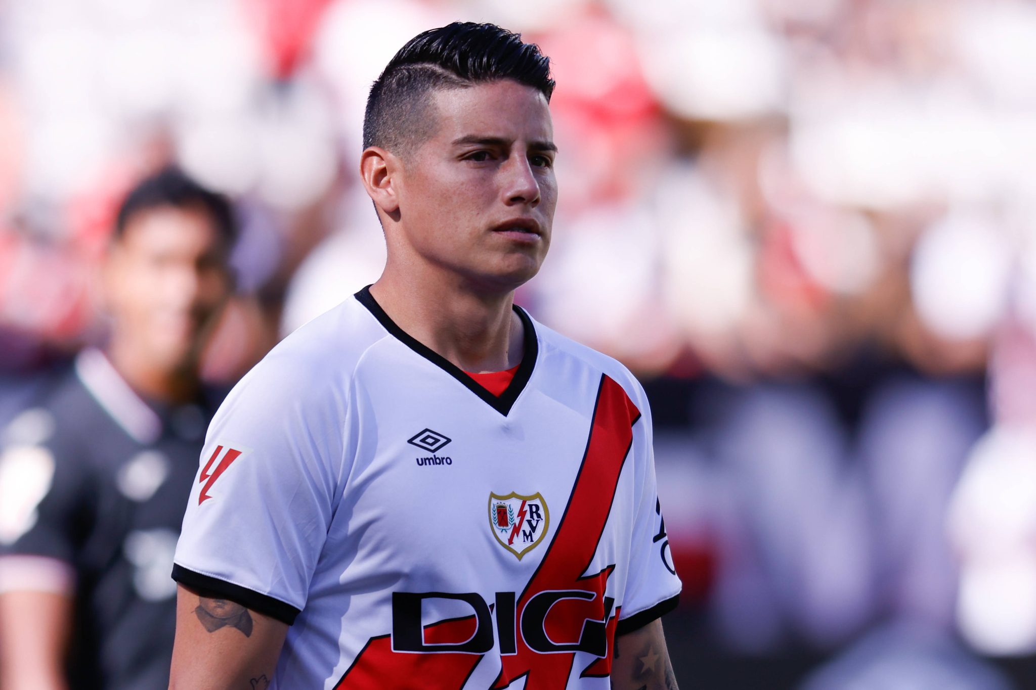 September 28, 2024, Madrid, Madrid, SPAIN: James Rodriguez of Rayo Vallecano looks on during the Spanish League, LaLiga
