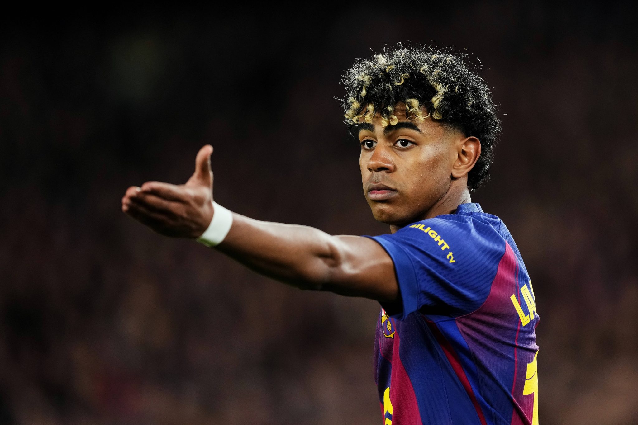 Lamine Yamal em jogo do Barcelona