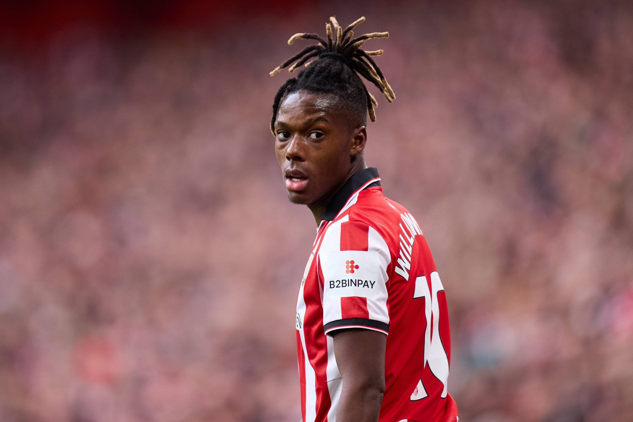 Nico Williams em jogo do Athletic em LaLiga