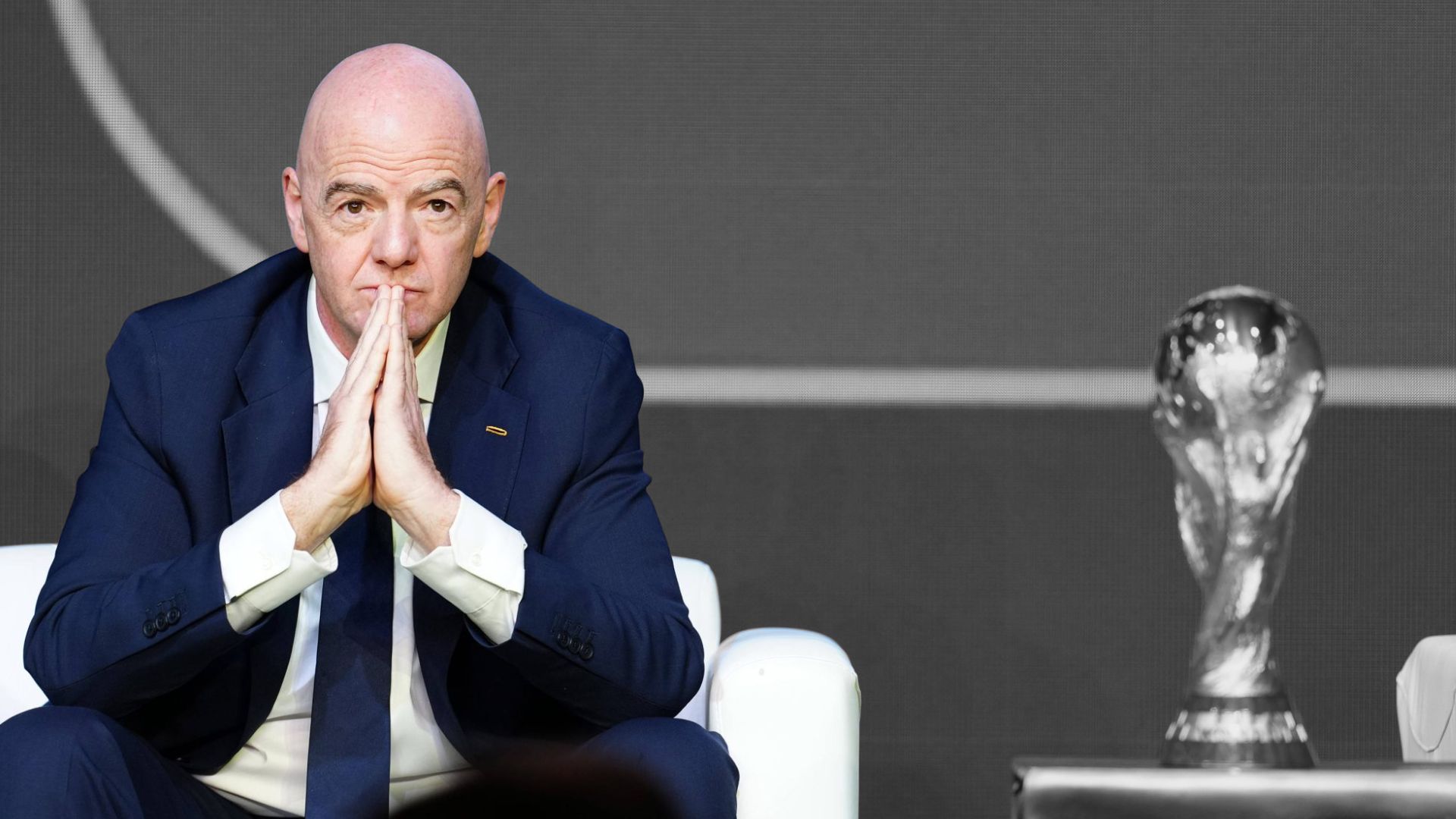 O presidente da Fifa, Gianni Infantino, em evento da Copa do Mundo