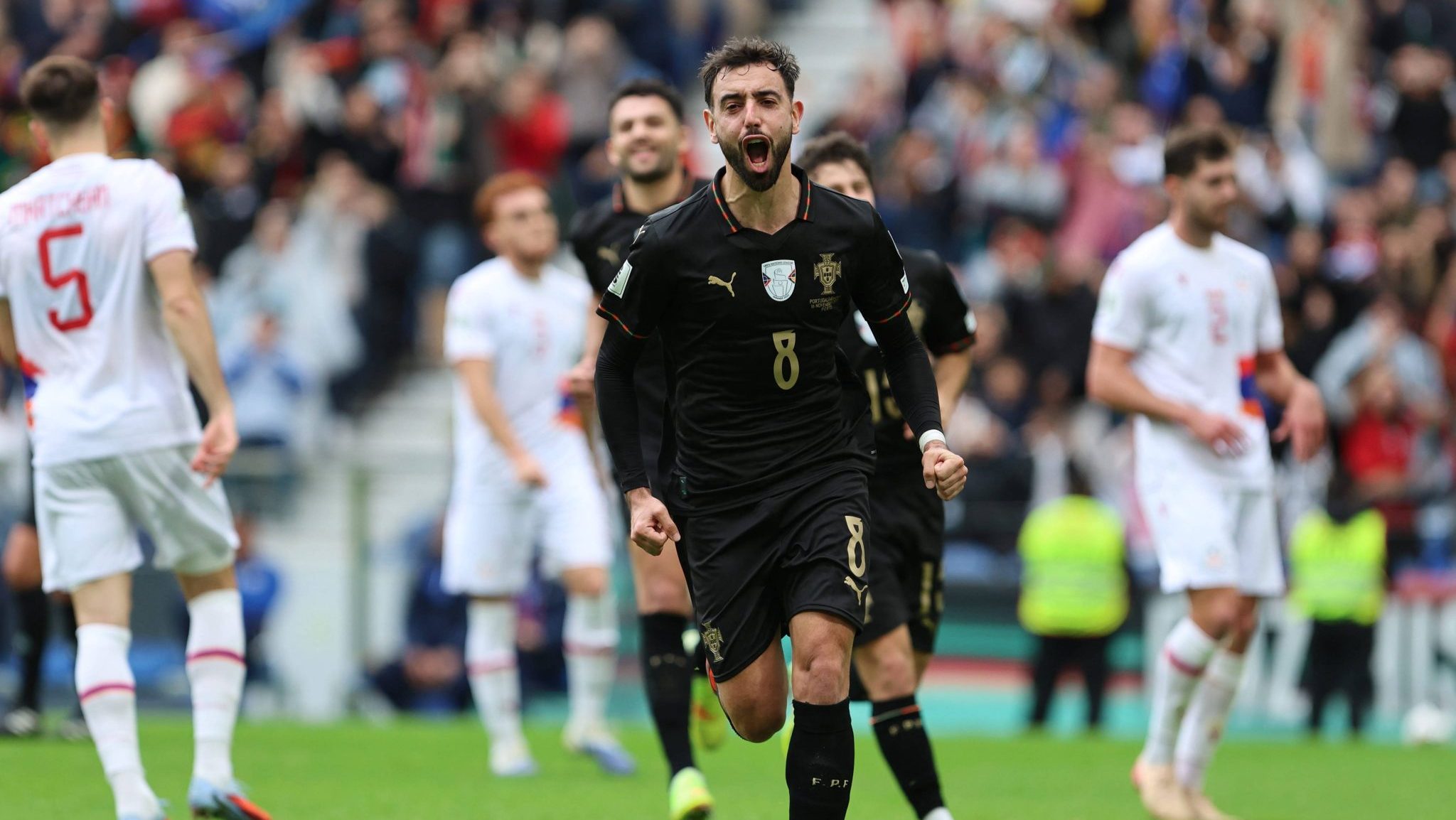 Bruno Fernandes em jogo da sele&ccedil;&atilde;o portuguesa