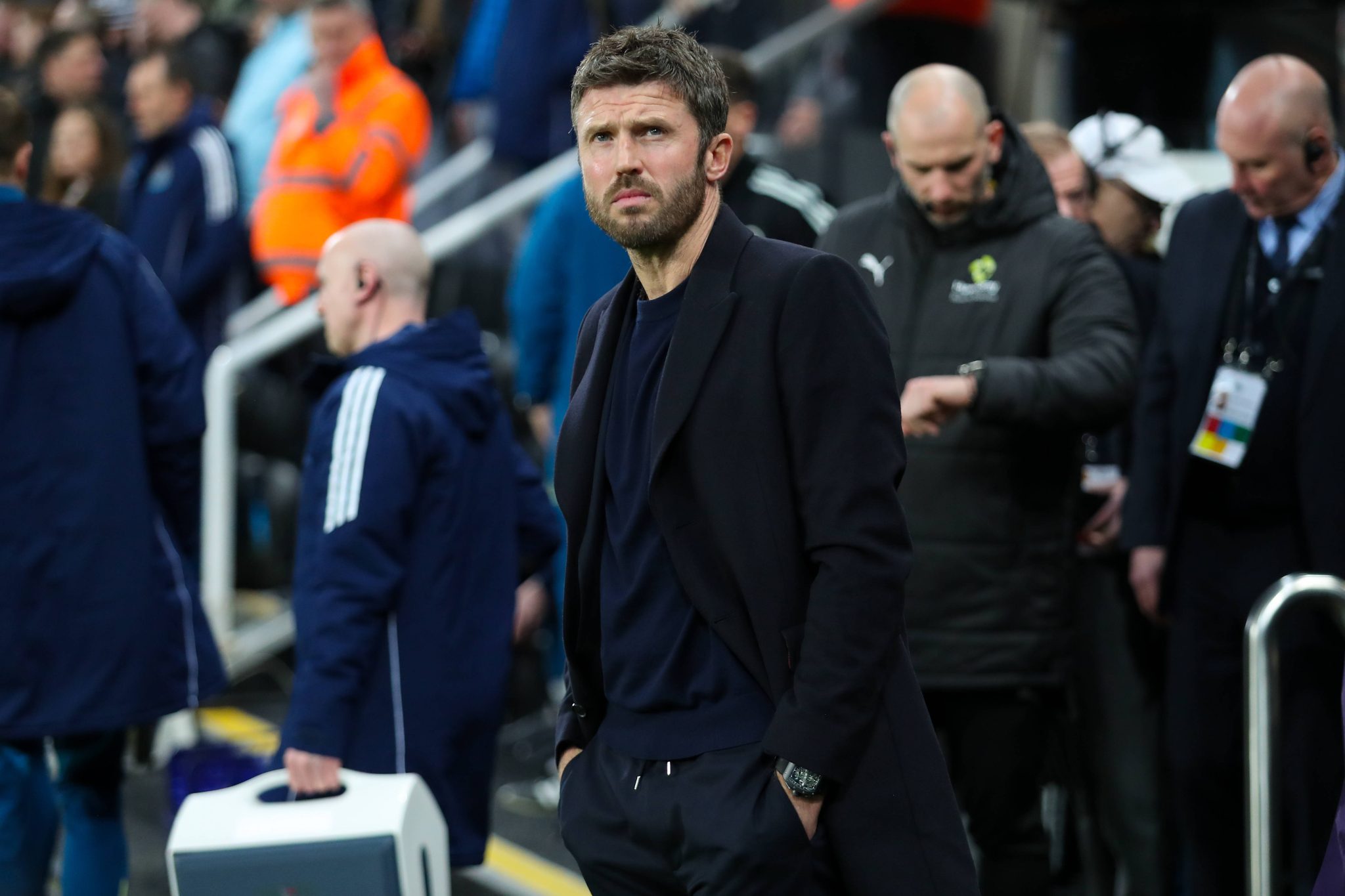 Carrick durante Newcastle 2 x 1 Manchester United 