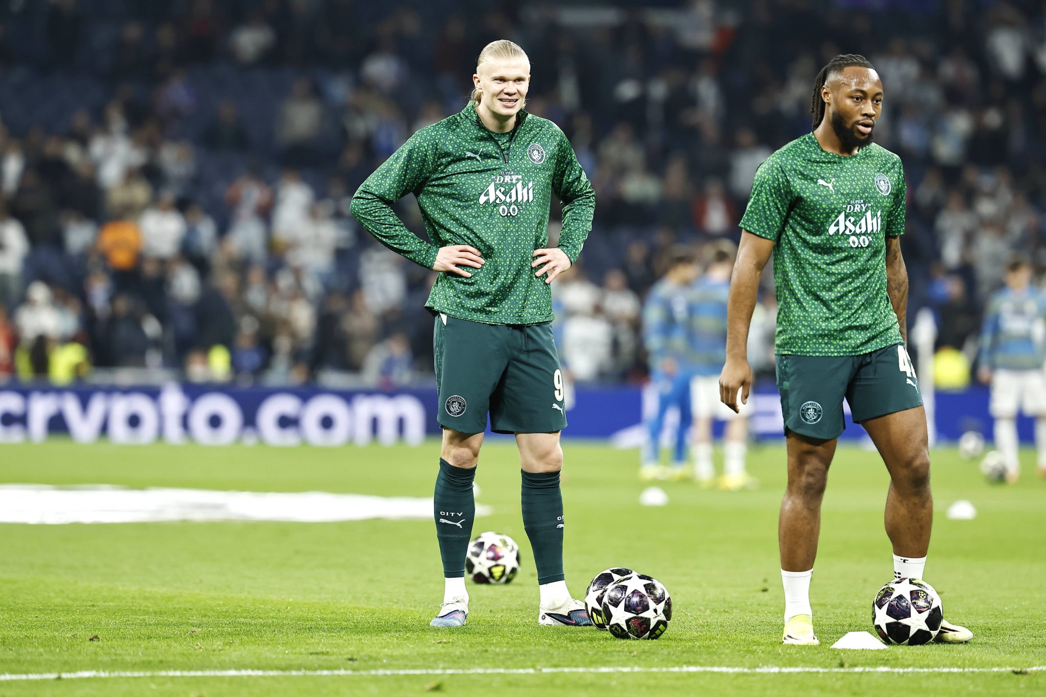 Erling Haaland e Antoine Semenyo foram titulares na derrota do Manchester City para o Real Madrid (Foto: Imago/AFLOSPORT)