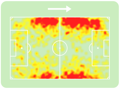 Mapa de Calor de Wesley pela Roma na Serie A 2025/26 