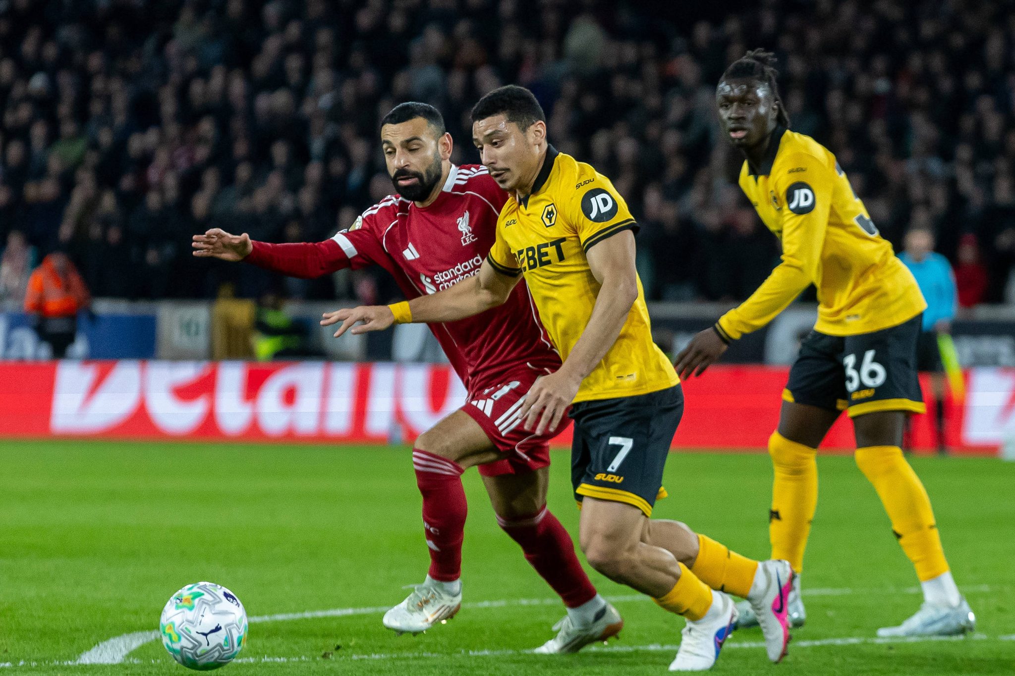 Andr&eacute; durante partida entre Wolverhampton e Liverpool (Foto: IMAGO / Pro Sports Images)