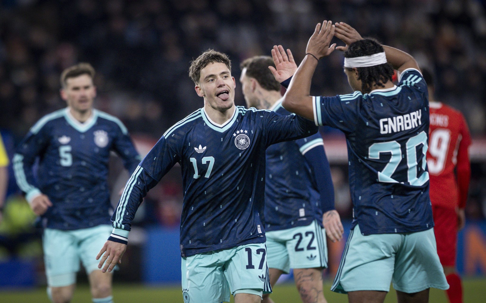 Florian Wirtz celebra gol pela sele&ccedil;&atilde;o da Alemanha (Foto: IMAGO / Moritz M&uuml;ller)
