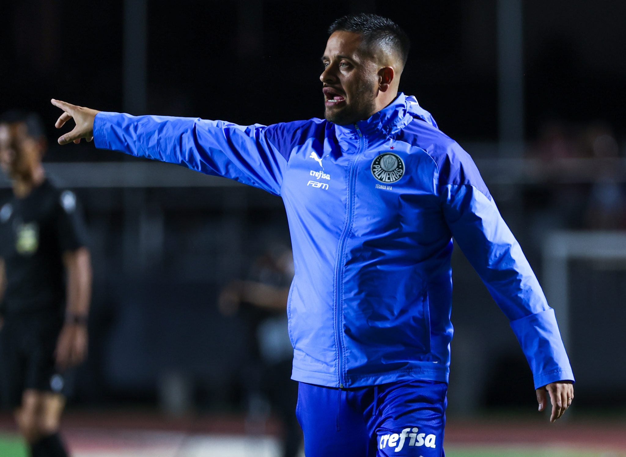Lucas Andrade &agrave; frente do Palmeiras sub-20, em 2024 (Foto: Fabio Menotti/Palmeiras)