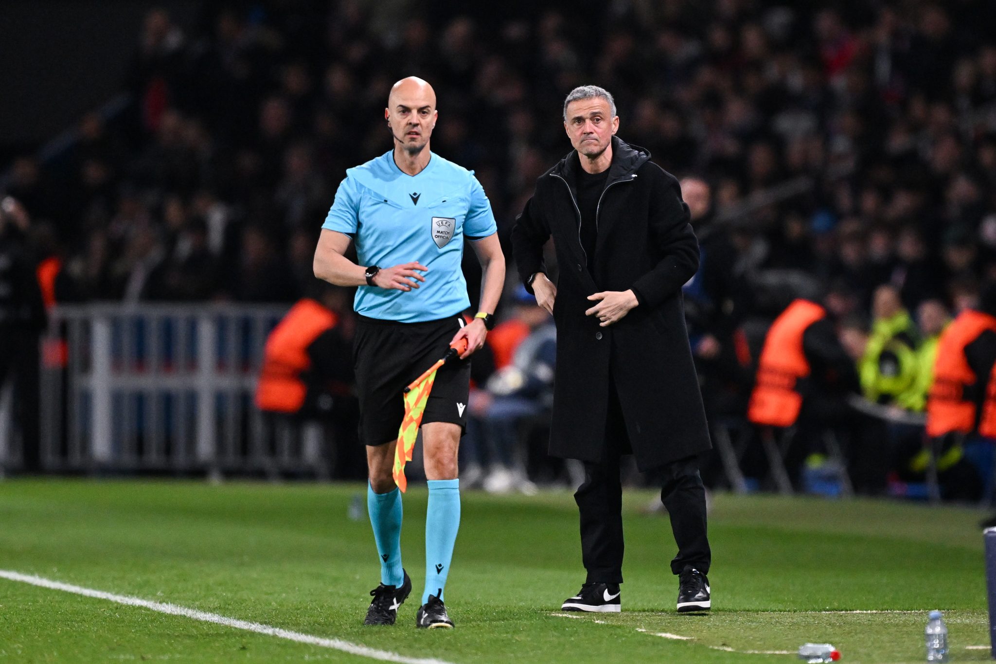 Luis Enrique durante PSG x Chelsea 