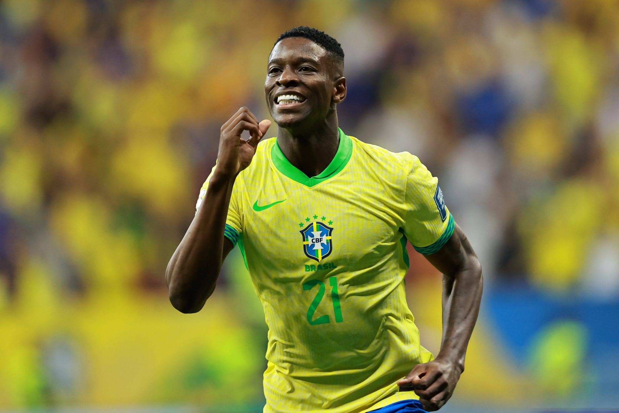 Luiz Henrique celebra gol pela sele&ccedil;&atilde;o brasileira