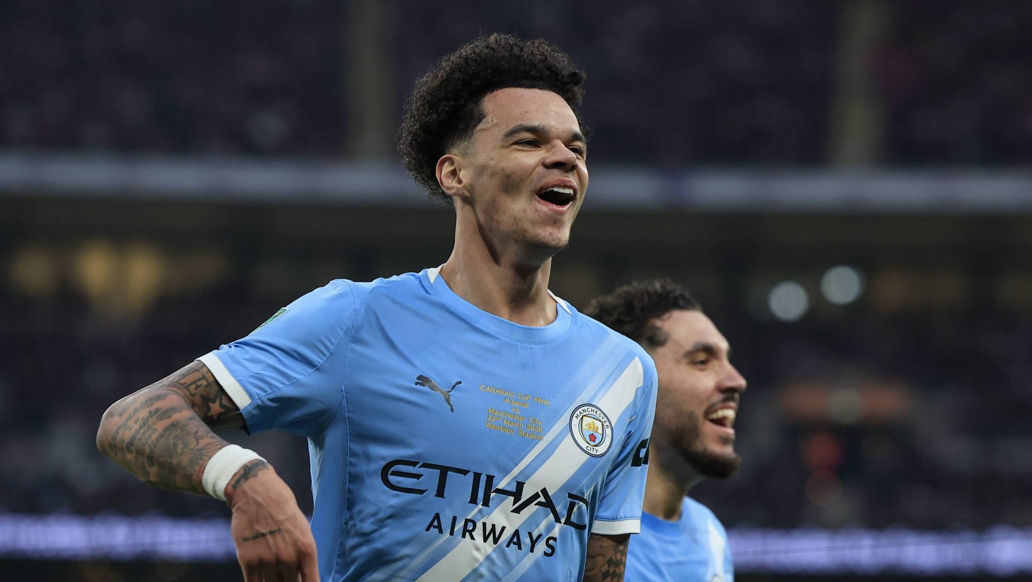 Nico O'Reilly comemora gol do Manchester City sobre Arsenal (Foto: Imago/Pro Sports Image)