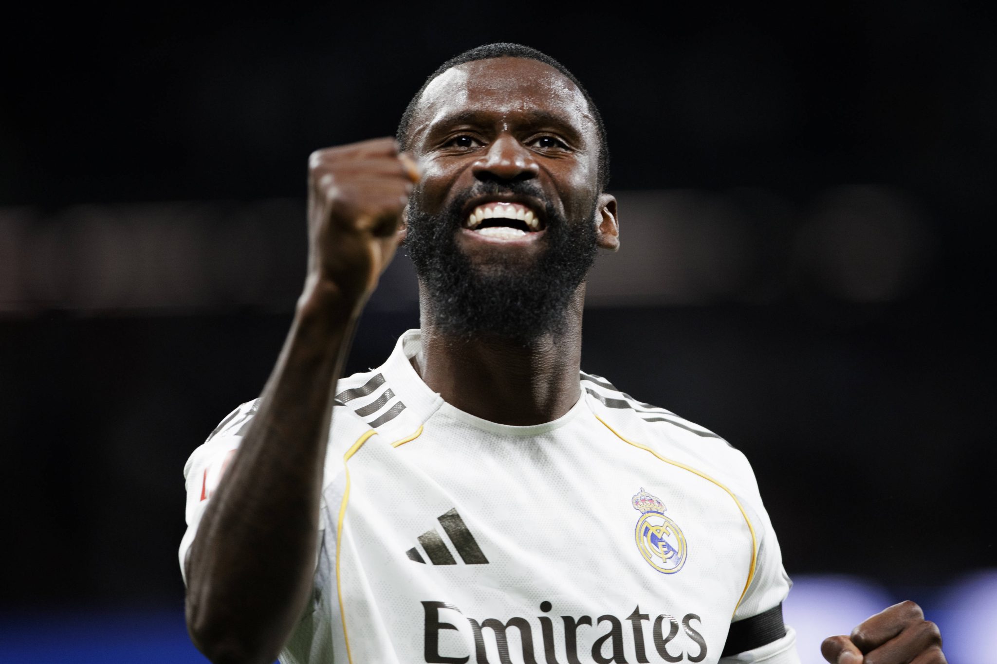 R&uuml;diger comemora gol pelo Real Madrid