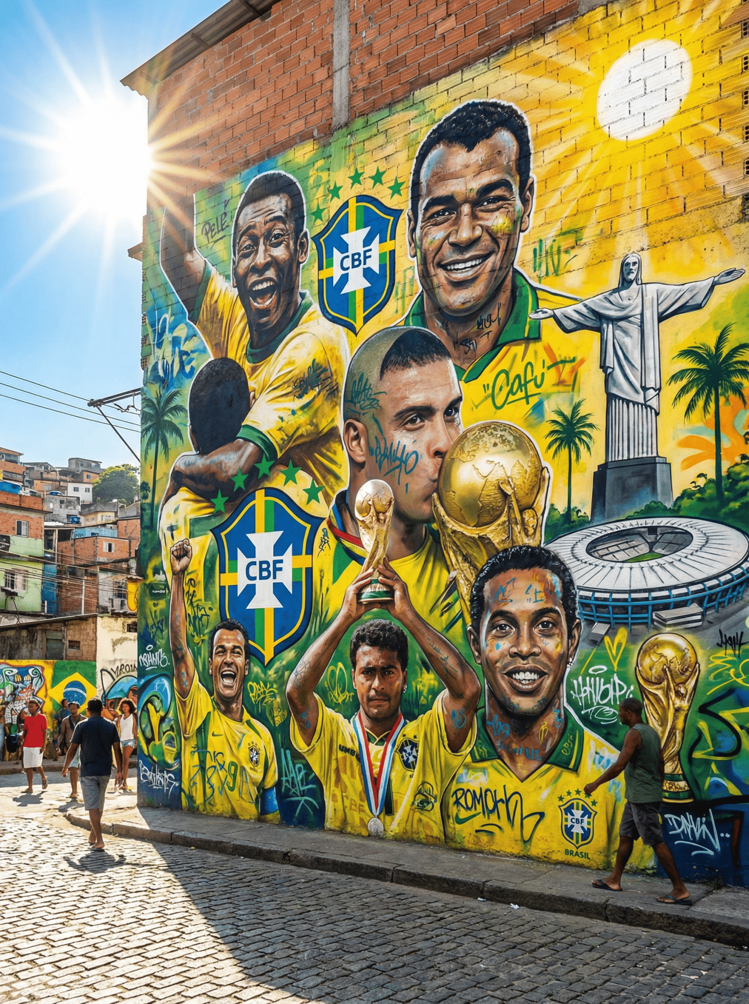 sele&ccedil;&atilde;o brasileira mural copa do mundo
