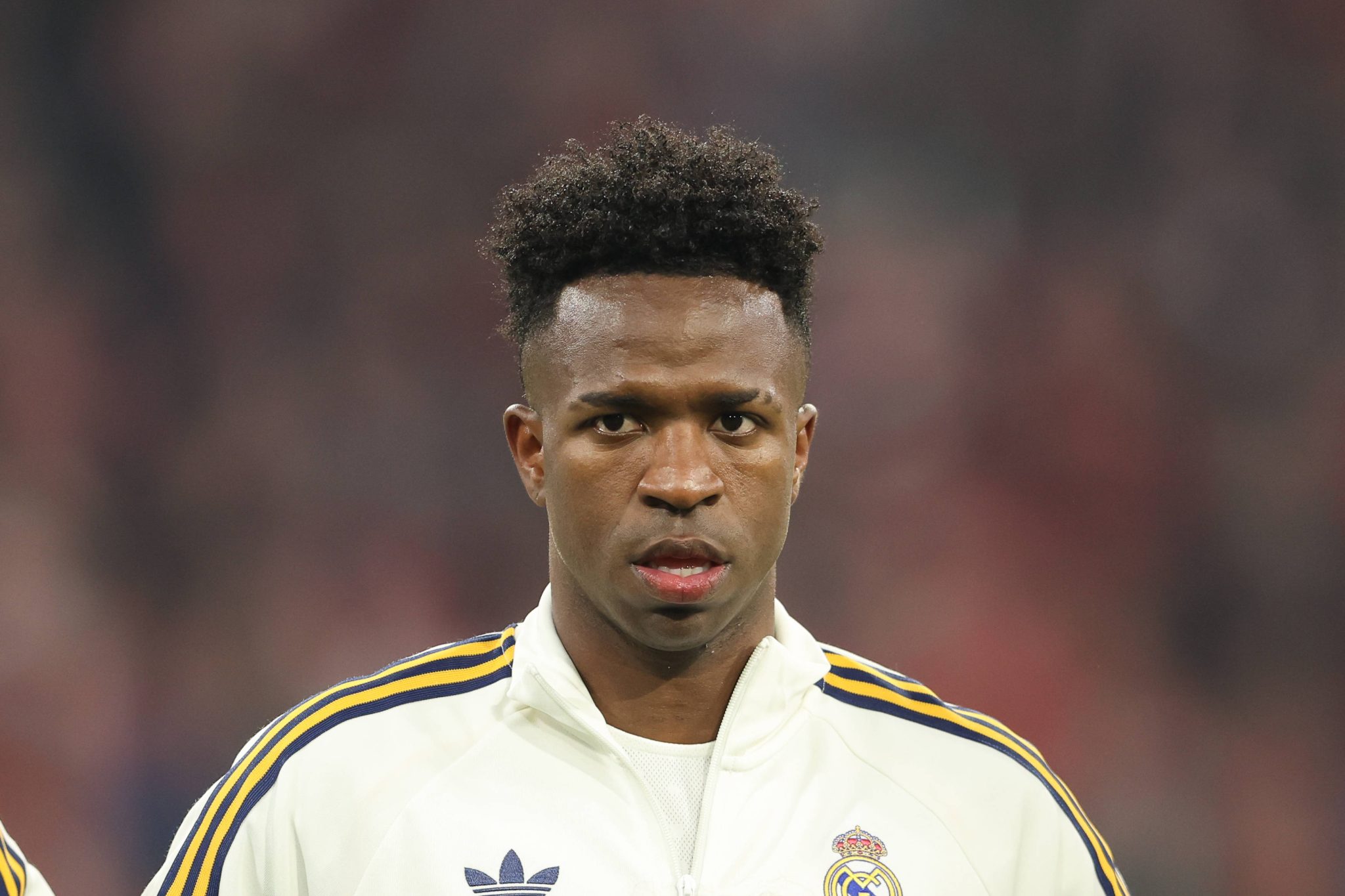 Vinicius J&uacute;nior em jogo do Real Madrid