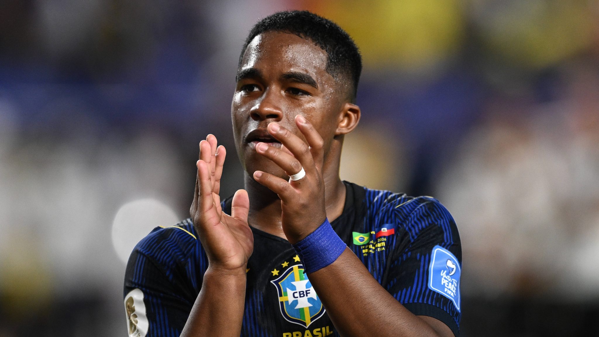 Endrick pela seleção brasileira